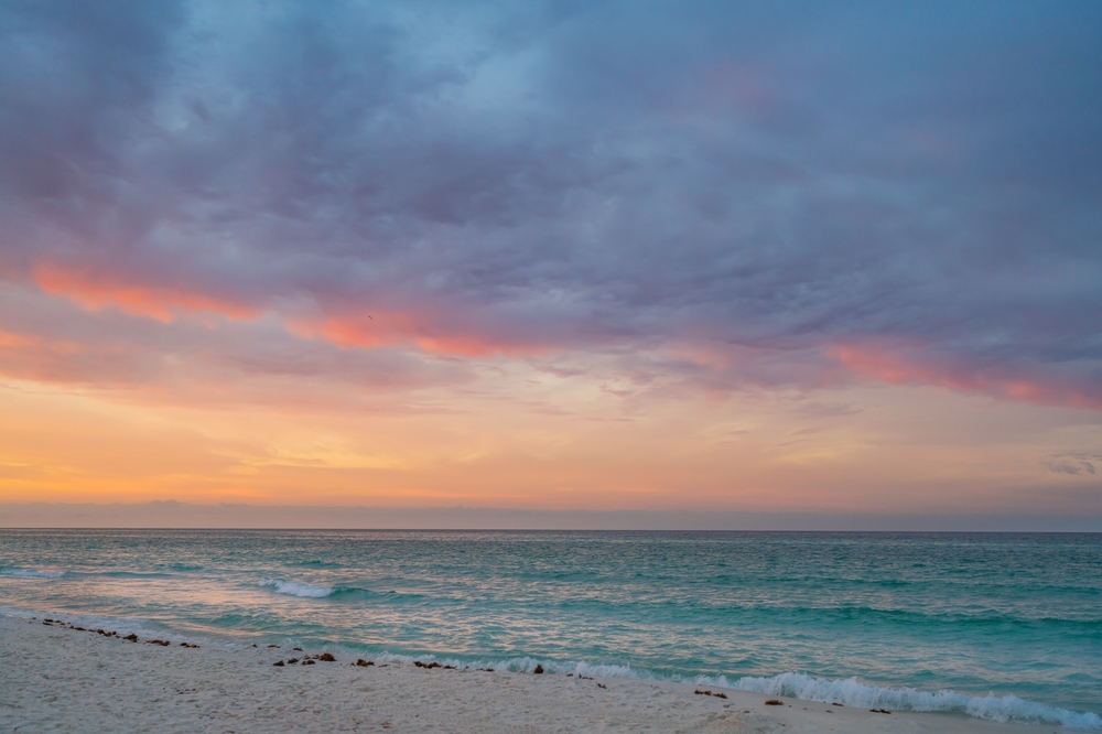 Sunrise colors over the Gulf shoreline near 30A